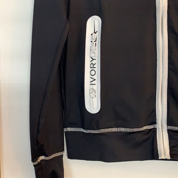 Ivory Ella S Black & White Zip Up Jacket Hooded - Picture 3 of 16